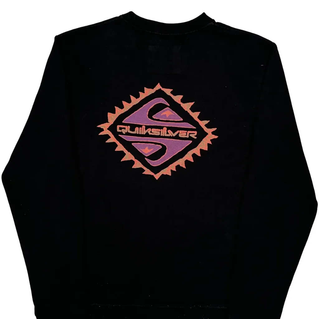 Quiksilver Graphic Long Sleeve T-Shirt - XL Black Cotton - Image 7