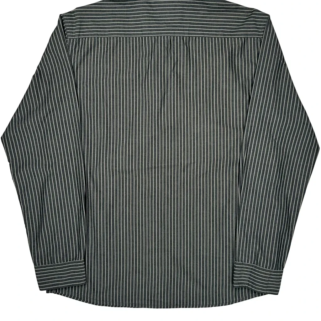 Quiksilver Striped Shirt - Medium Grey Cotton - Image 6