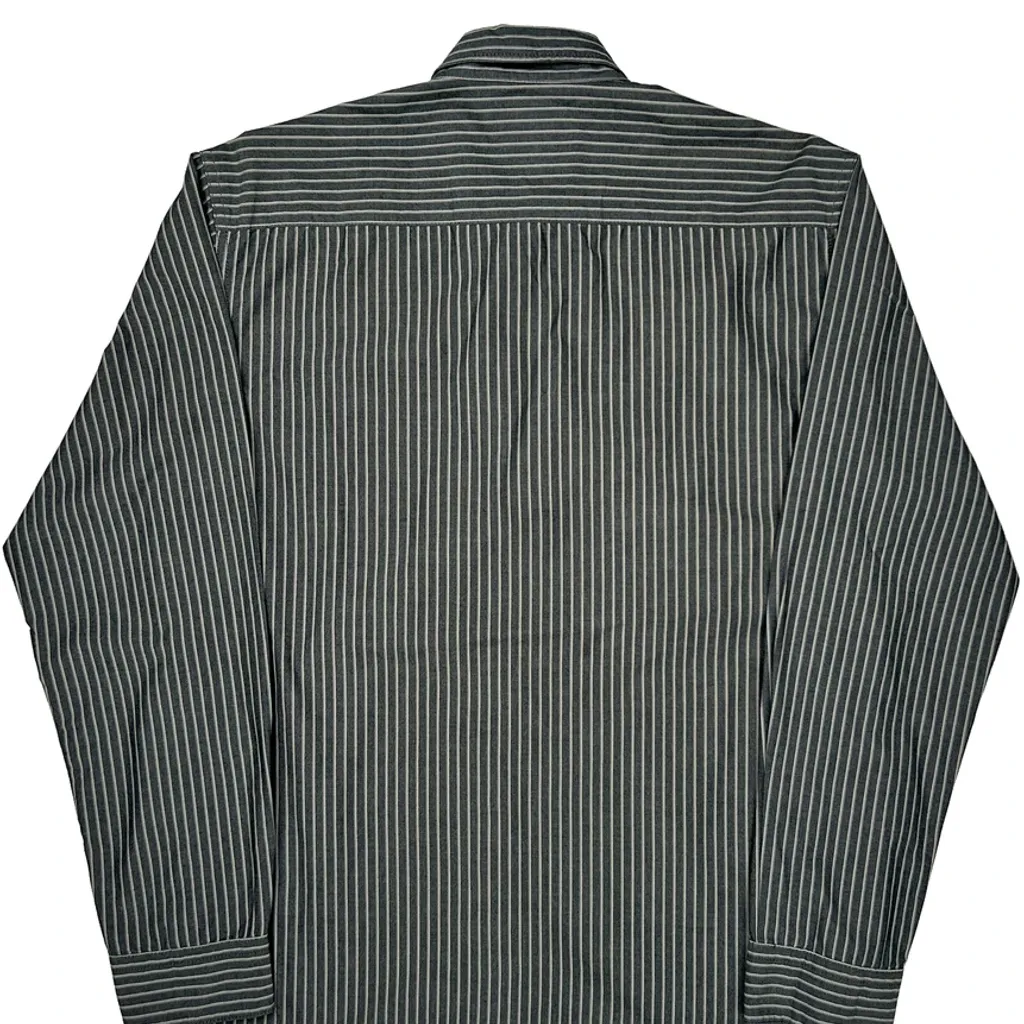 Quiksilver Striped Shirt - Medium Grey Cotton - Image 7