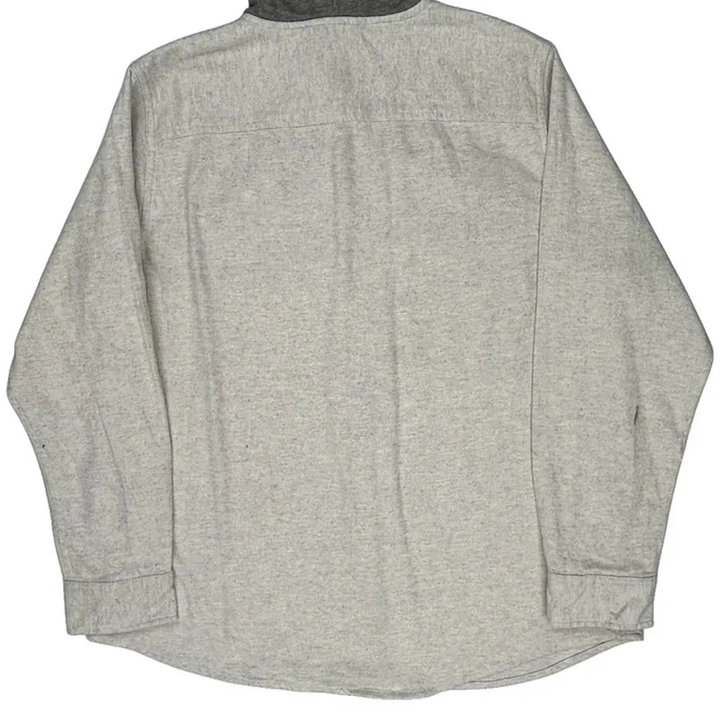 Quiksilver Hooded Shirt - XL Grey Cotton - Image 7