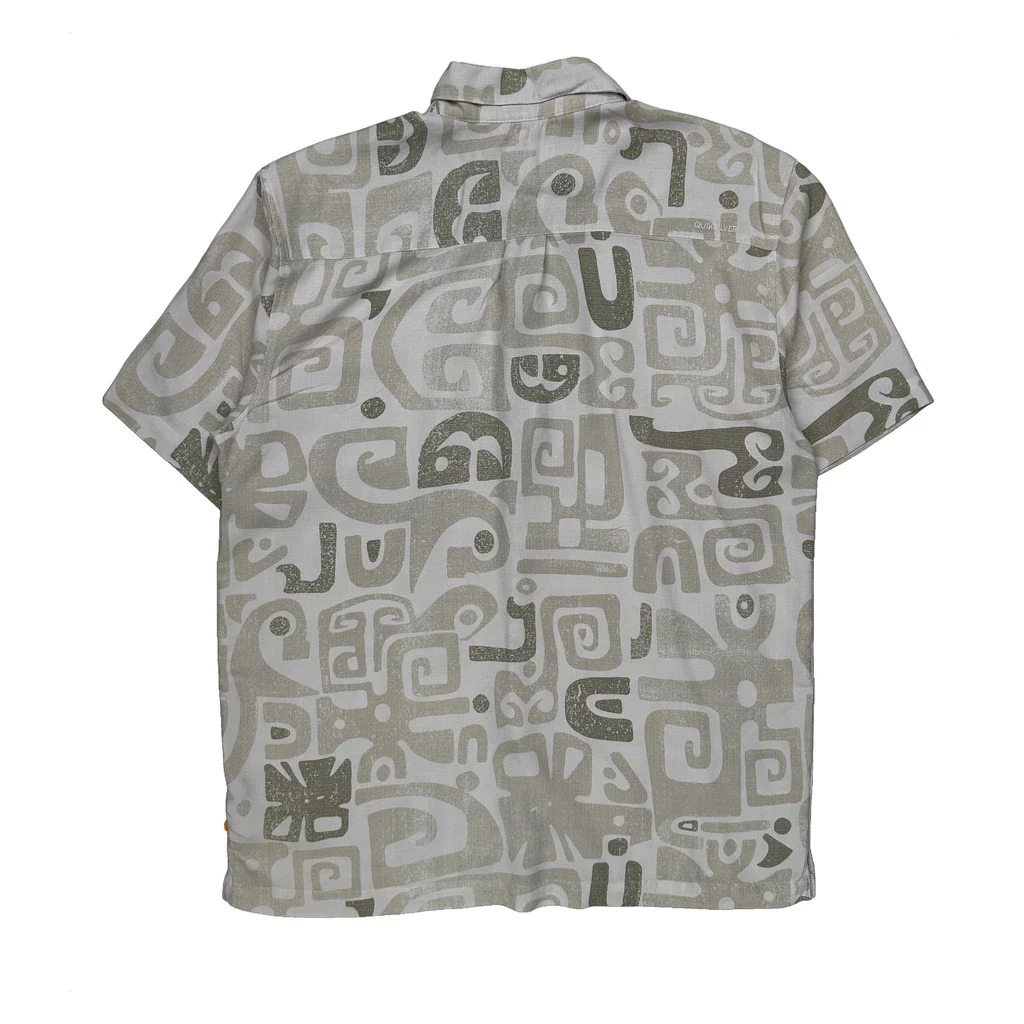 Quiksilver Short Sleeve Shirt - Medium Beige Cotton - Image 2