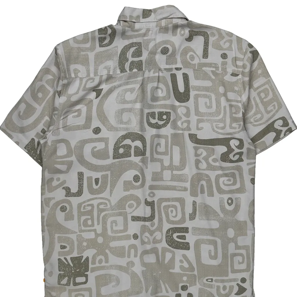 Quiksilver Short Sleeve Shirt - Medium Beige Cotton - Image 7