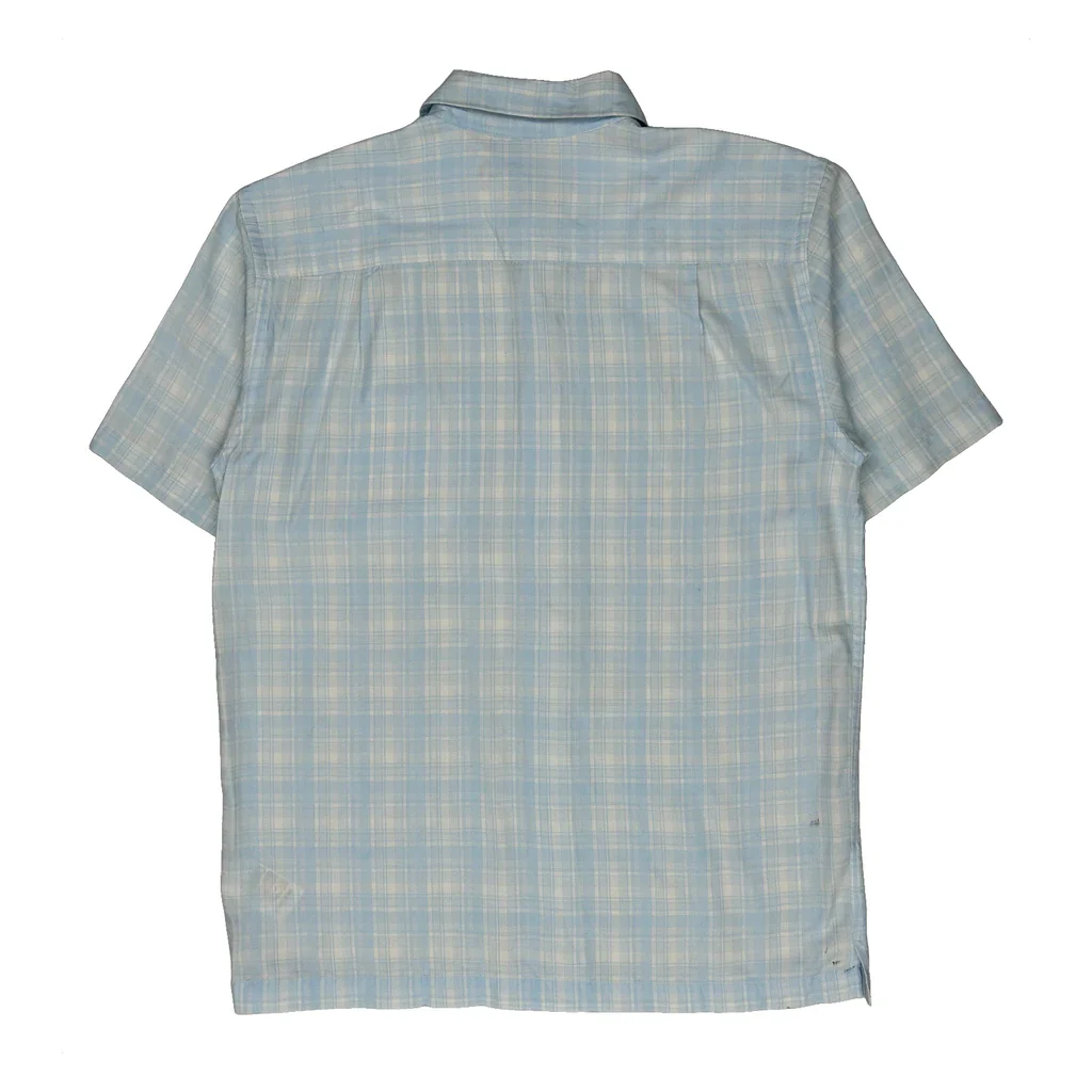 Quiksilver Checked Short Sleeve Shirt - Medium Blue Cotton - Image 2