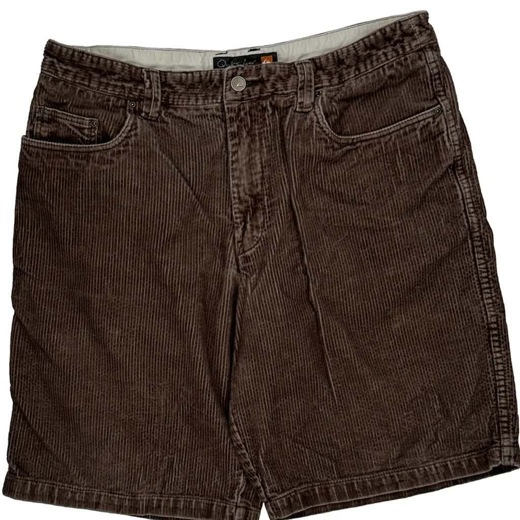 Quiksilver Corduroy Shorts - 34W 9L Brown Corduroy - Image 10
