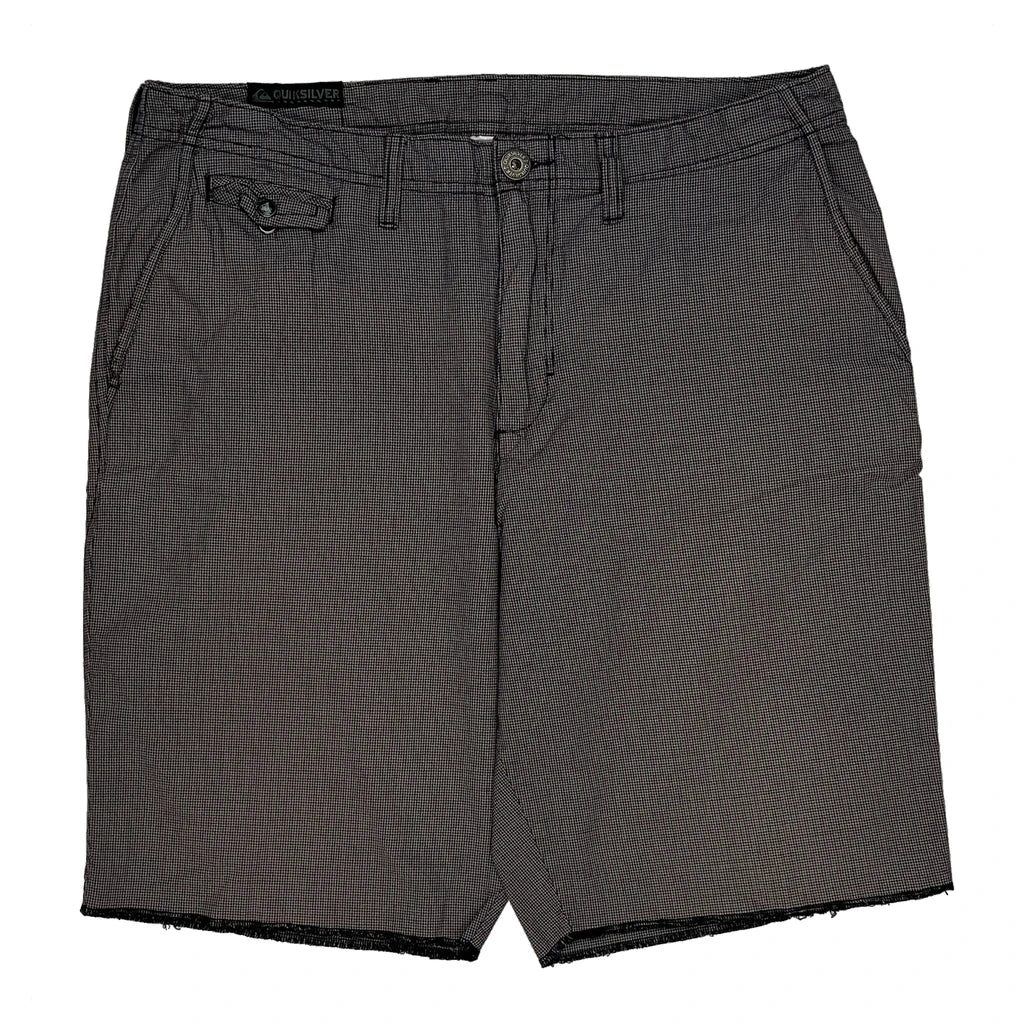 Quiksilver Checked Shorts - 32W 10L Grey Cotton - Image 2