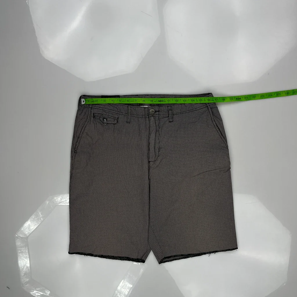 Quiksilver Checked Shorts - 32W 10L Grey Cotton - Image 3