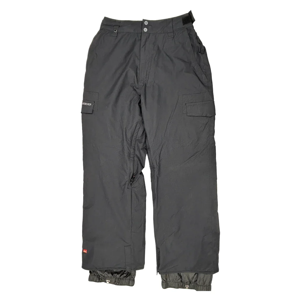 Quiksilver Cargo Ski Trousers - 30″ Waist Black Polyester - Image 2