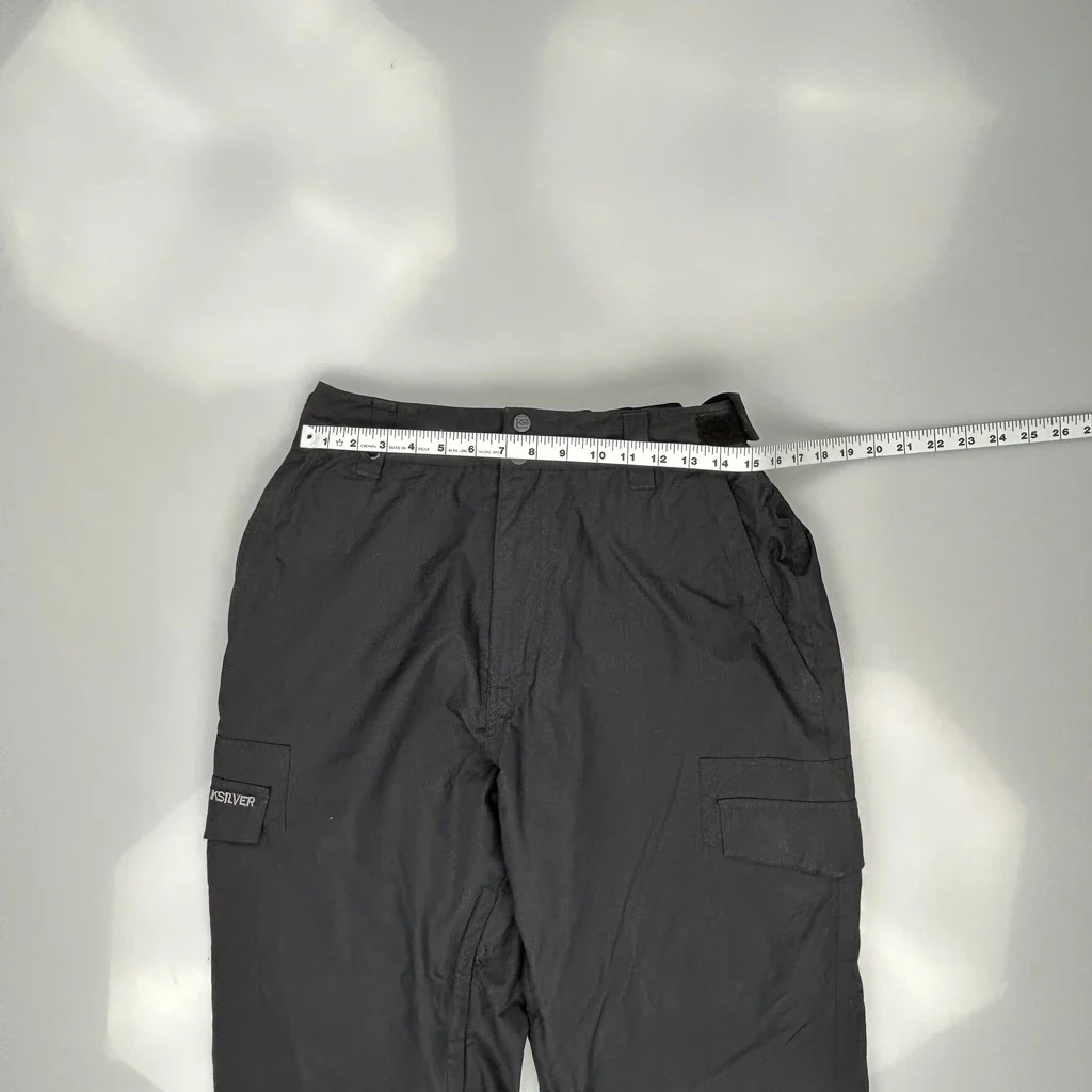Quiksilver Cargo Ski Trousers - 30″ Waist Black Polyester - Image 3