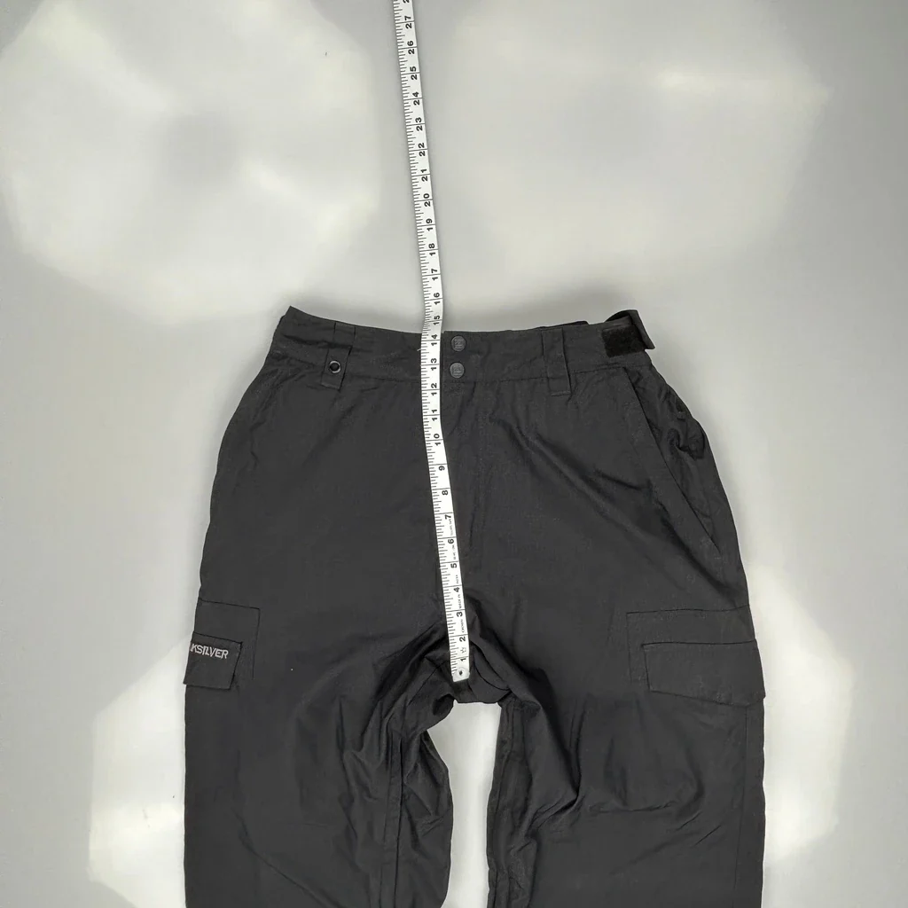 Quiksilver Cargo Ski Trousers - 30″ Waist Black Polyester - Image 4