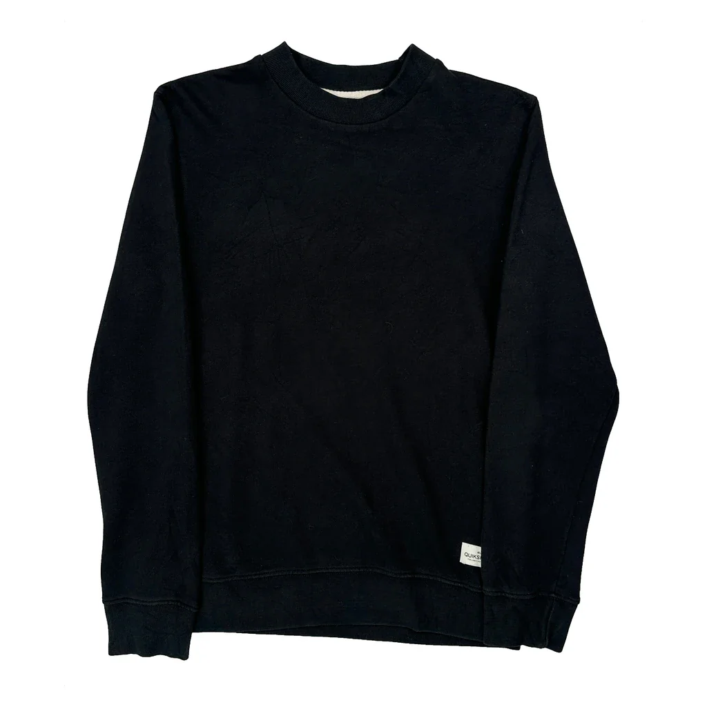 Quiksilver Sweatshirt - Medium Black Cotton