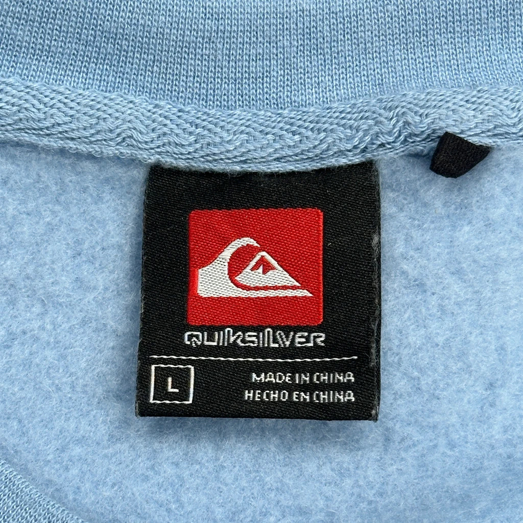 Quiksilver Sweatshirt - Large Blue Cotton - Image 3