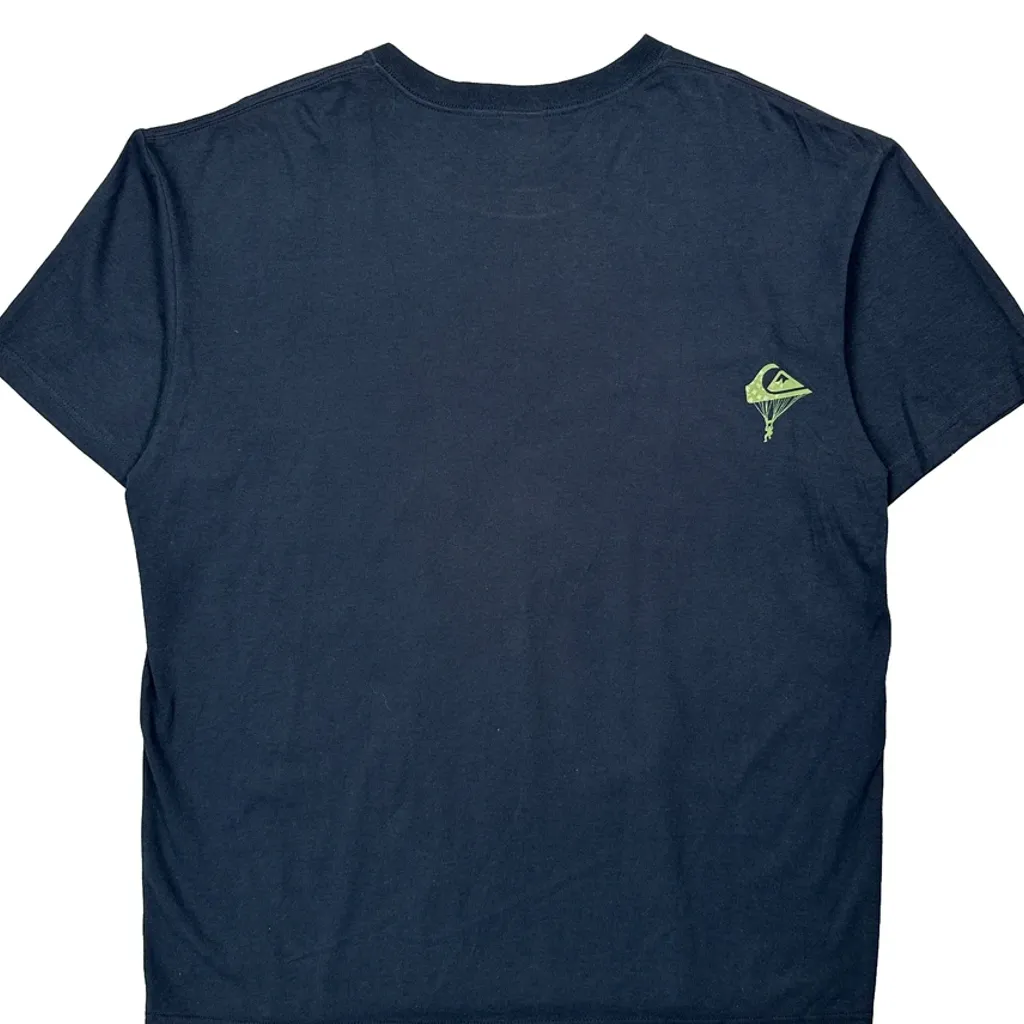 Quiksilver Graphic T-Shirt - XL Navy Cotton - Image 7