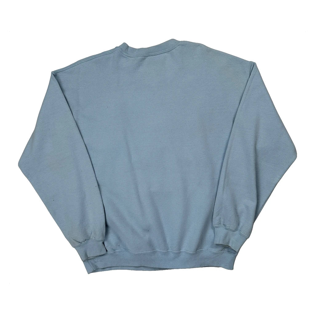 Racing Champ Unbranded Graphic Sweatshirt - Medium Blue Cotton Blend - Image 2