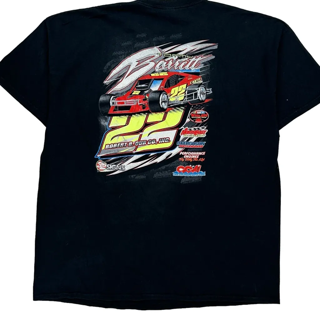 Racing Gildan Graphic T-Shirt - 2XL Black Cotton - Image 7