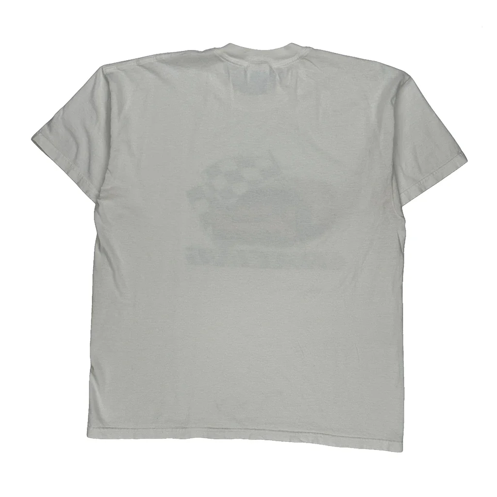 Racing Gildan Graphic T-Shirt - XL White Cotton - Image 2