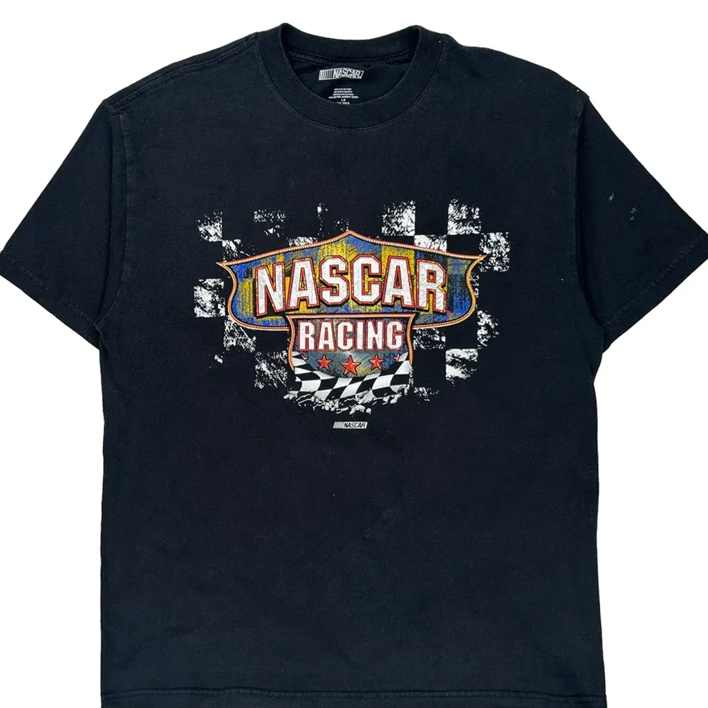 Racing Nascar T-Shirt - Large Black Cotton - Image 4