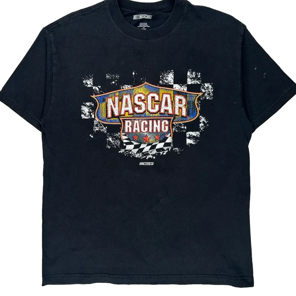 Racing Nascar T-Shirt - Large Black Cotton - Image 5