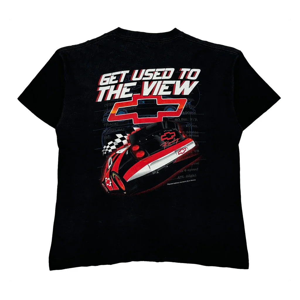 Racing Nascar Graphic T-Shirt - Large Black Cotton - Image 2