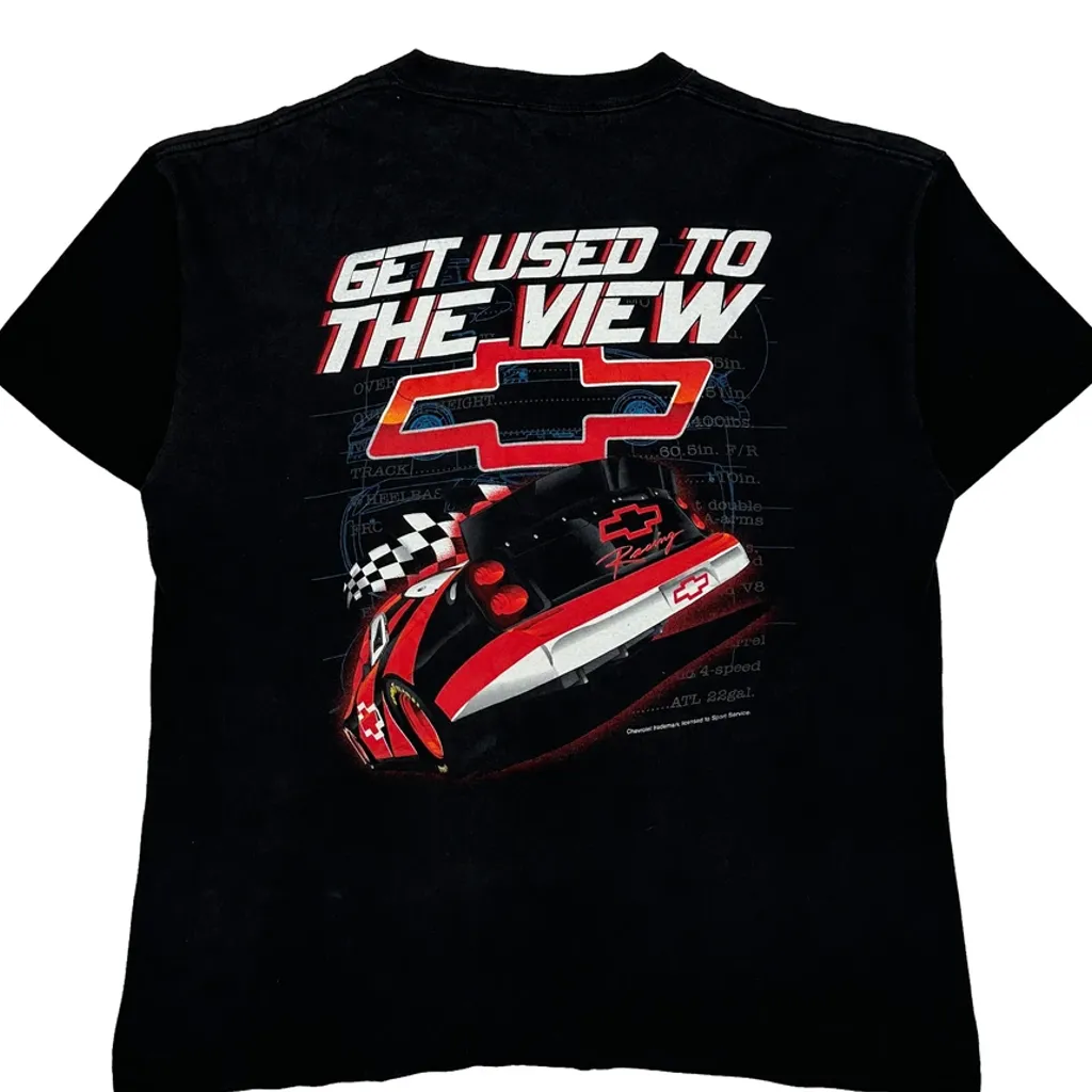 Racing Nascar Graphic T-Shirt - Large Black Cotton - Image 6