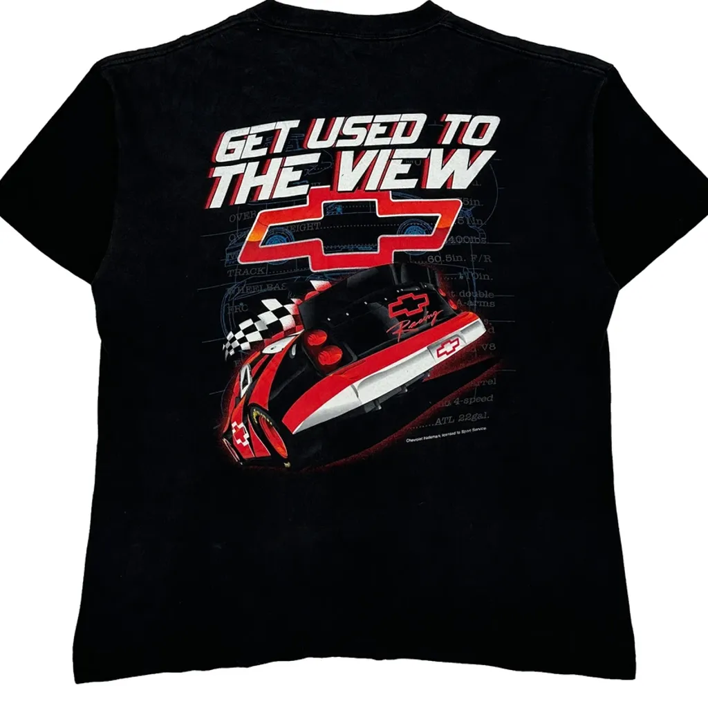 Racing Nascar Graphic T-Shirt - Large Black Cotton - Image 7