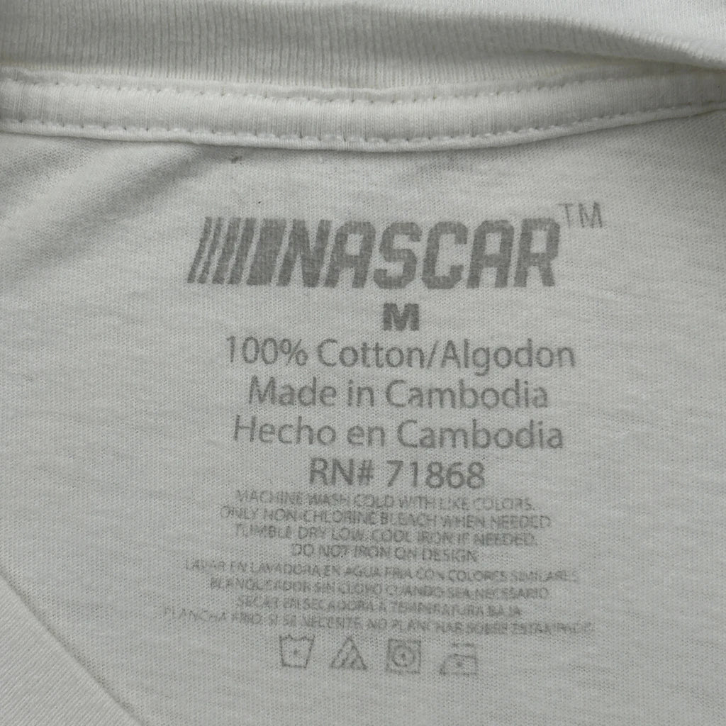 Racing Nascar Graphic T-Shirt - Medium White Cotton - Image 3