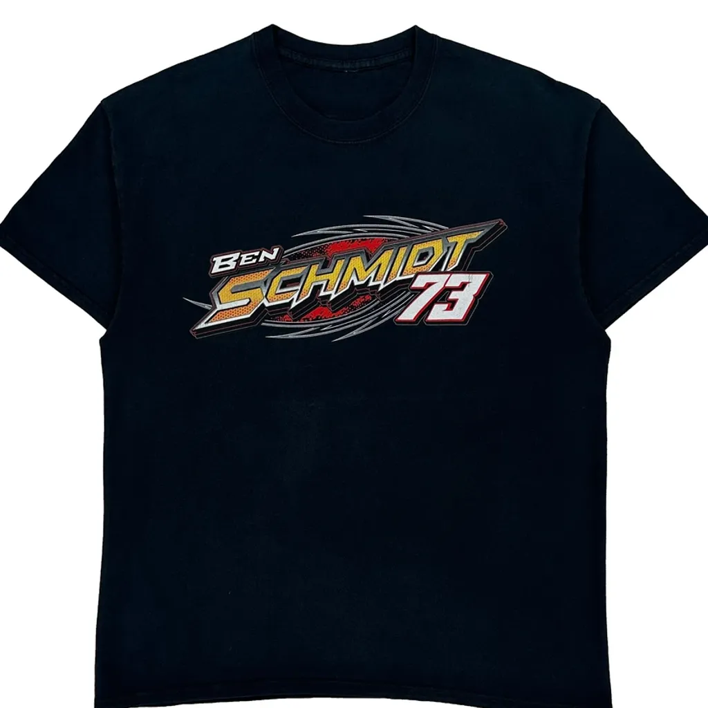 Racing Schmidt Graphic T-Shirt - Medium Black Cotton - Image 4