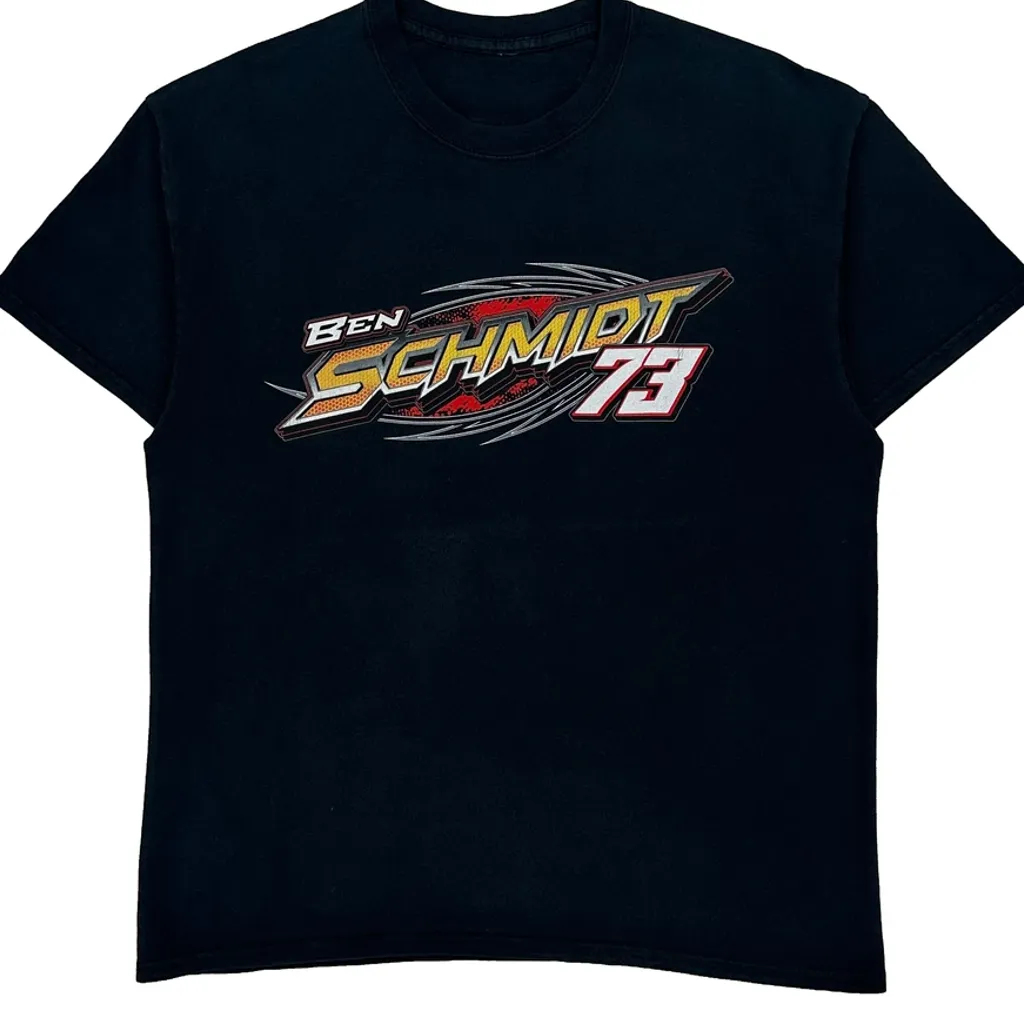 Racing Schmidt Graphic T-Shirt - Medium Black Cotton - Image 5