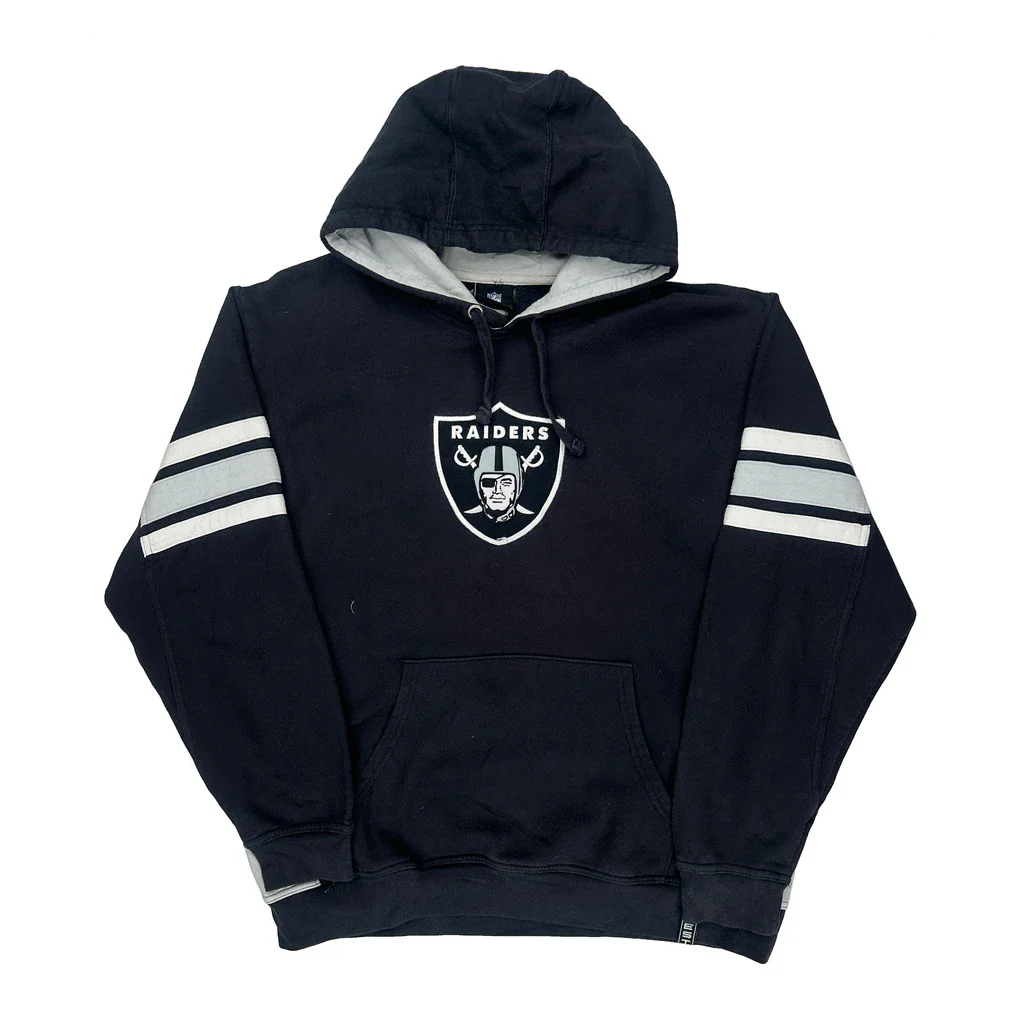Raiders Nfl Football Hoodie - XL Black Cotton