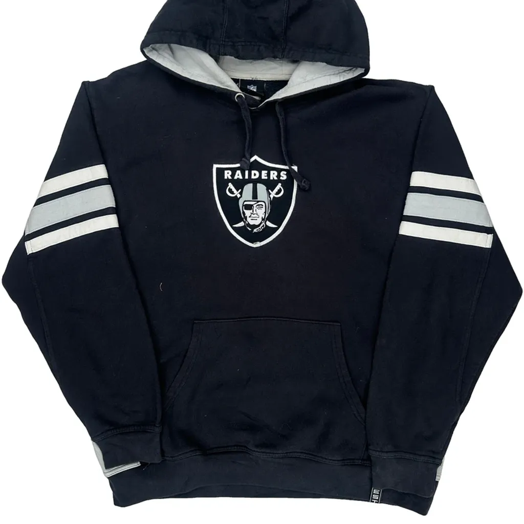 Raiders Nfl Football Hoodie - XL Black Cotton - Image 5