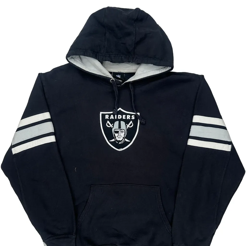 Raiders Nfl Football Hoodie - XL Black Cotton - Image 6
