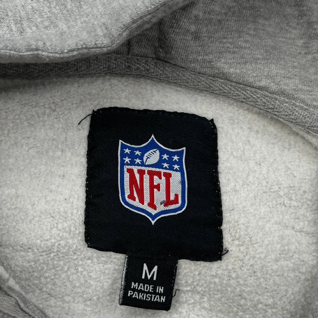 Raiders Nfl Football Hoodie - Medium Grey Cotton - Image 3