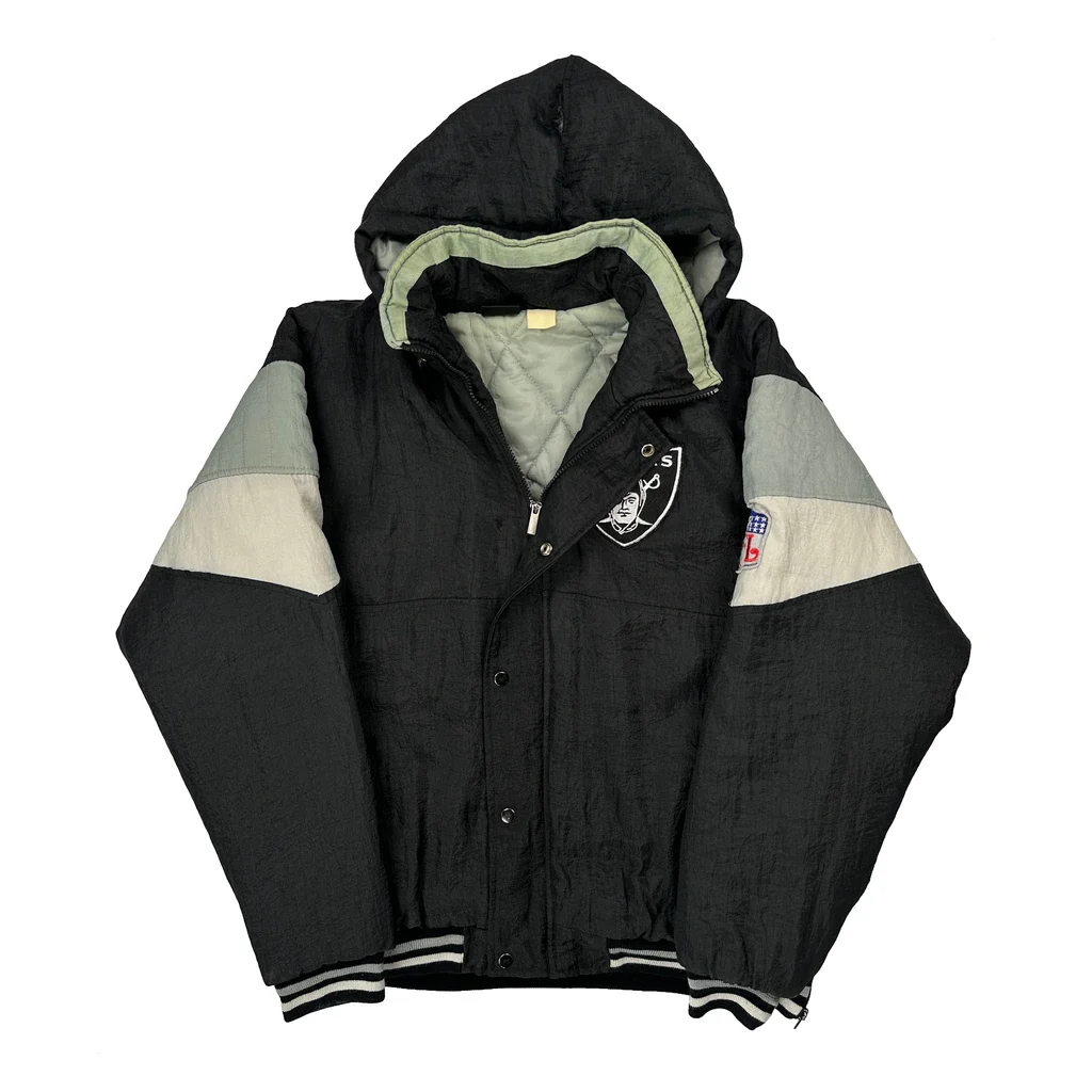 Raiders Nfl Football Varsity Jacket - XL Black Polyester