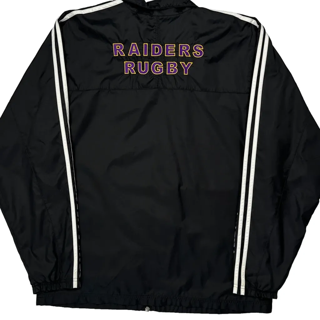 Raiders Rugby Adidas Track Jacket - Large Black Polyester - Image 7