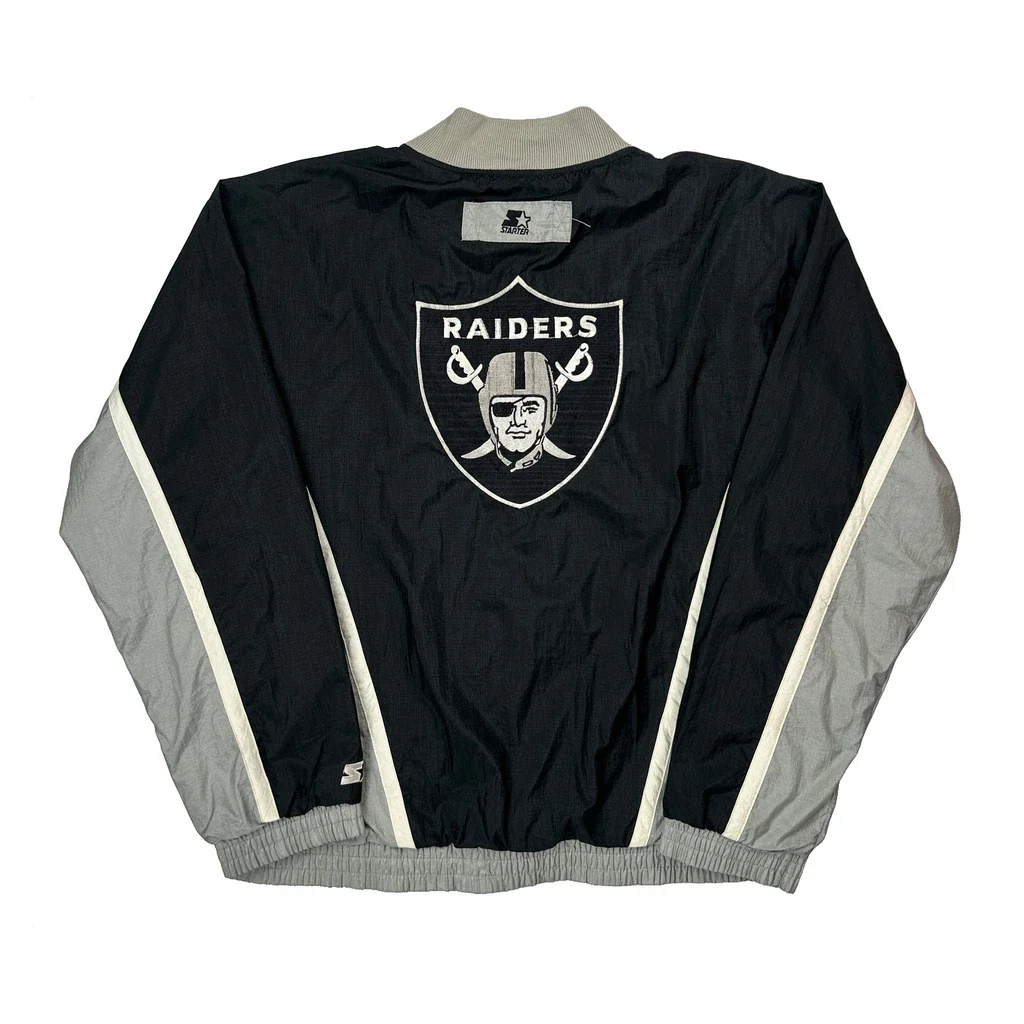 Raiders Starter Windbreaker - Large Black Nylon - Image 2