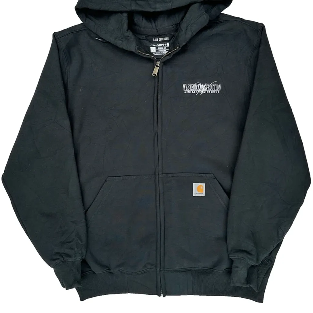 Rain Defender Carhartt Hoodie - Large Black Cotton - Image 4