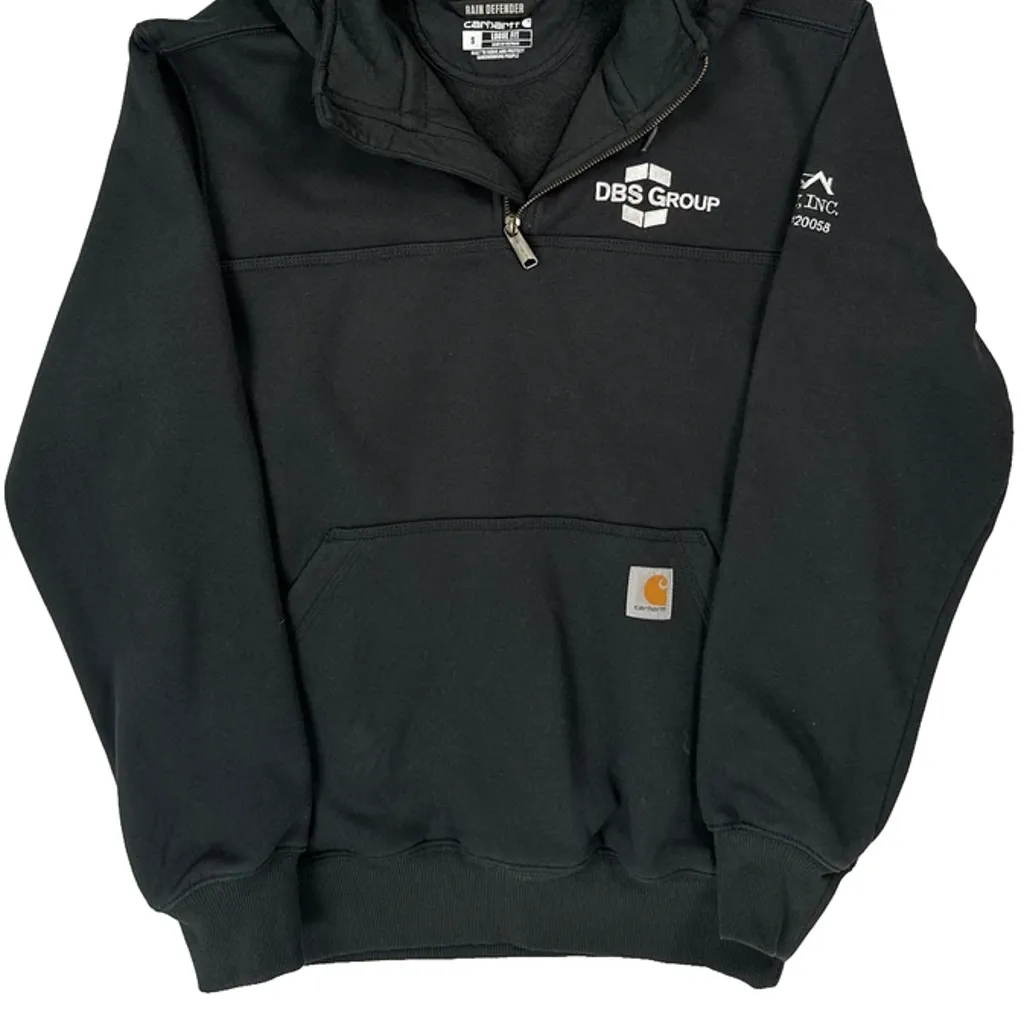 Rain Defender Carhartt Hoodie - Small Black Cotton - Image 4