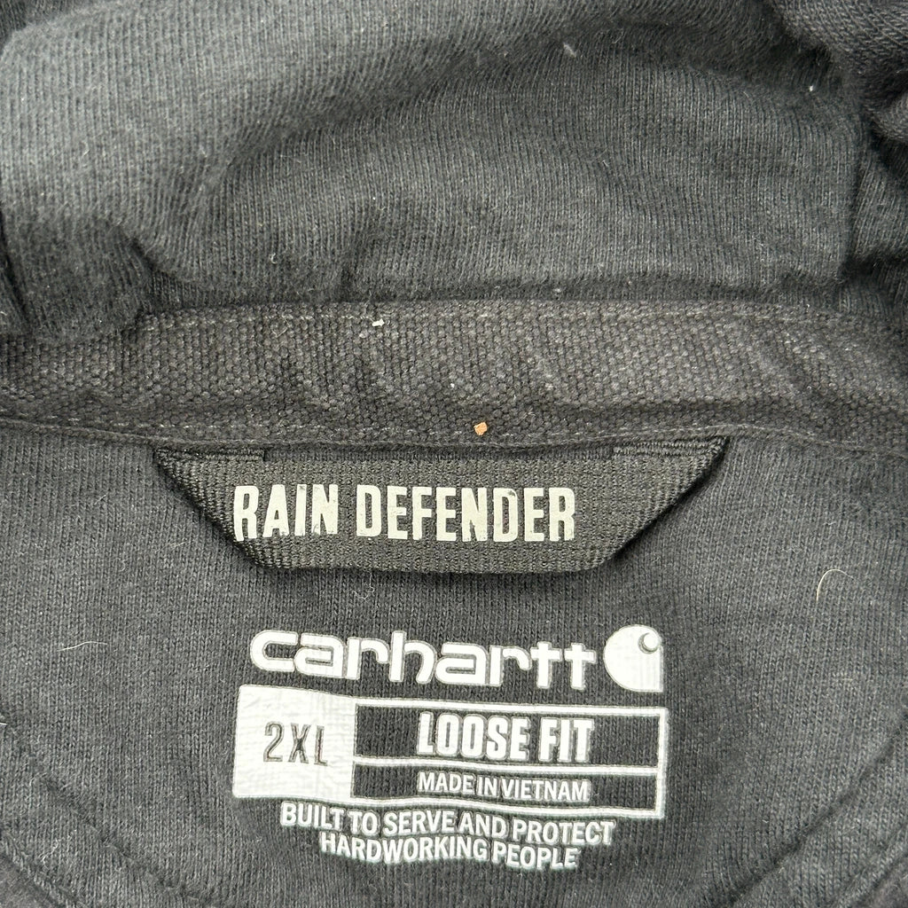Rain Defender Carhartt Hoodie - 2XL Black Cotton - Image 3