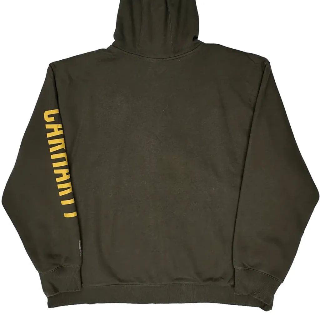 Rain Defender Carhartt Hoodie - 2XL Green Cotton - Image 6