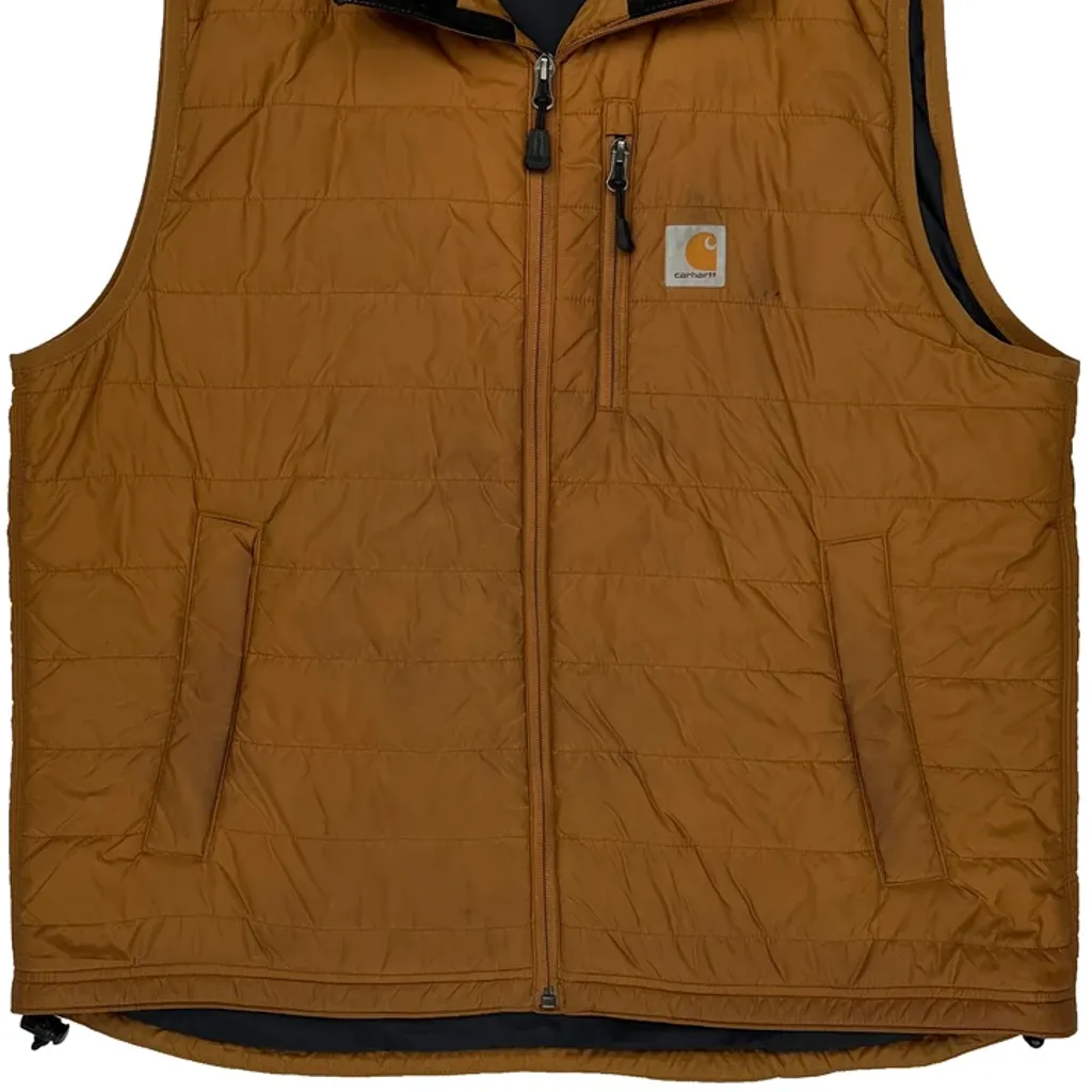Rain Defender Carhartt Vest - Large Brown Polyester - Image 5