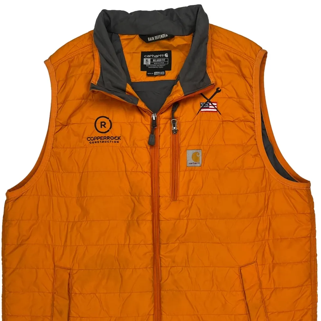 Rain Defender Carhartt Vest - XL Orange Polyester - Image 5