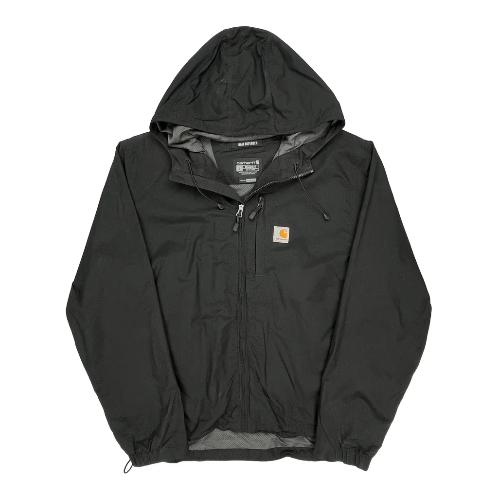 Rain Defender Carhartt Windbreaker - Large Black Polyester