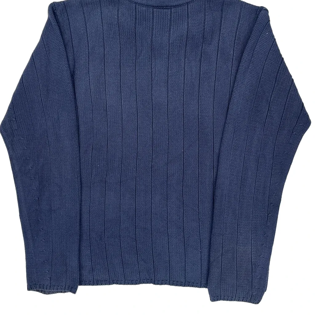 Ralph Lauren 1/4 Zip - Large Blue Cotton - Image 6
