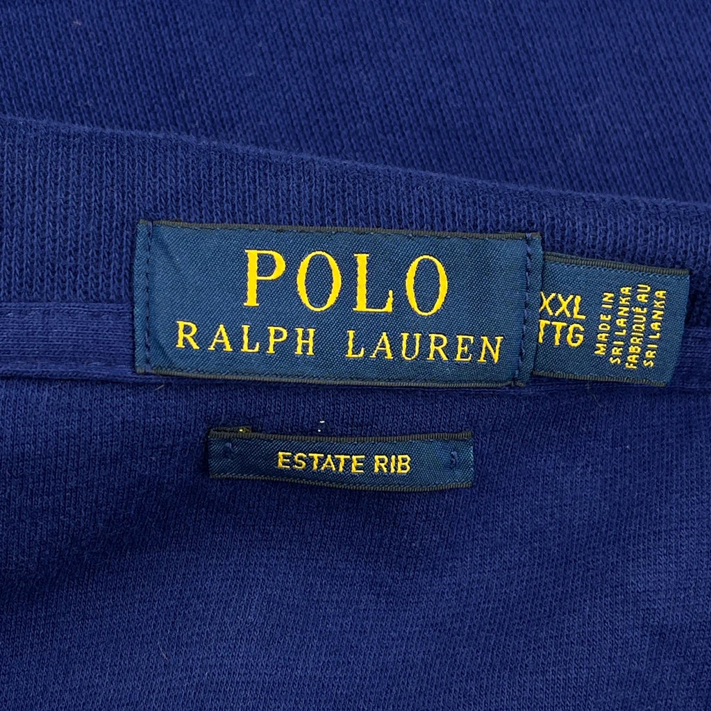 Ralph Lauren 1/4 Zip - 2XL Blue Cotton - Image 3