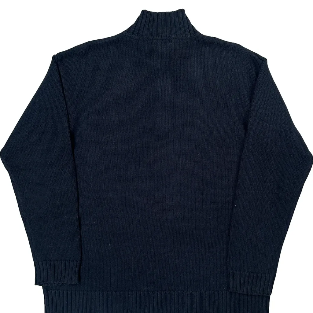 Ralph Lauren 1/4 Zip - Large Navy Cotton - Image 7