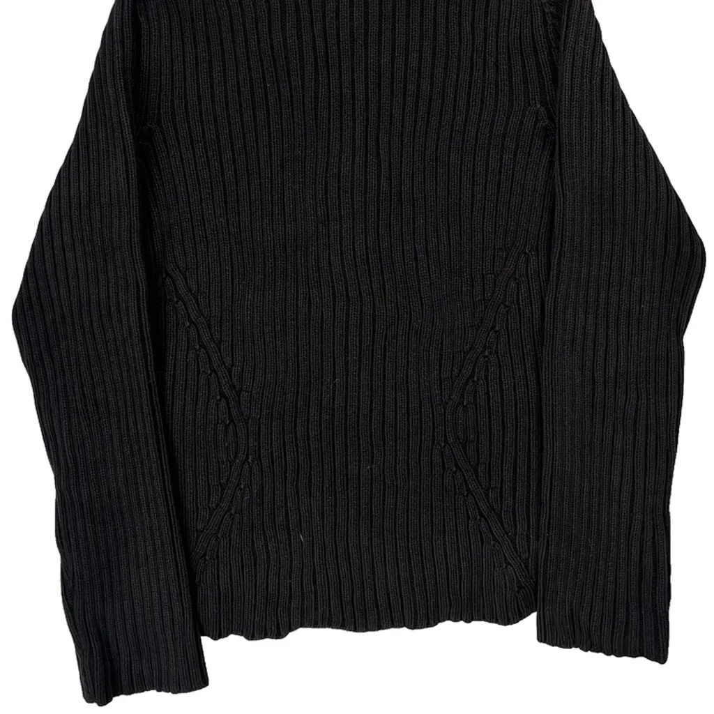 Ralph Lauren 1/4 Zip - Medium Black Cotton - Image 7