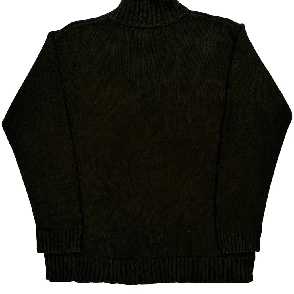 Ralph Lauren 1/4 Zip - Medium Black Cotton - Image 7