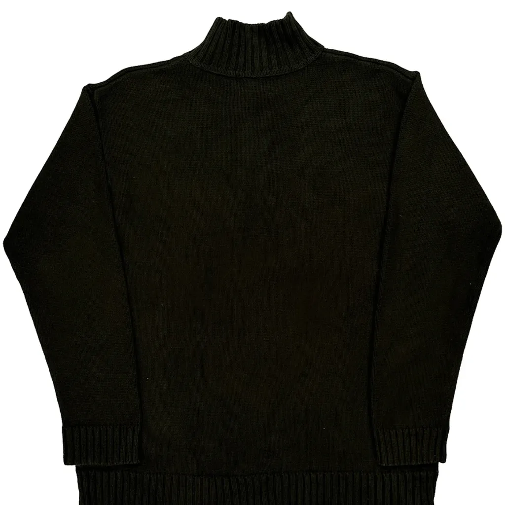 Ralph Lauren 1/4 Zip - Medium Black Cotton - Image 8