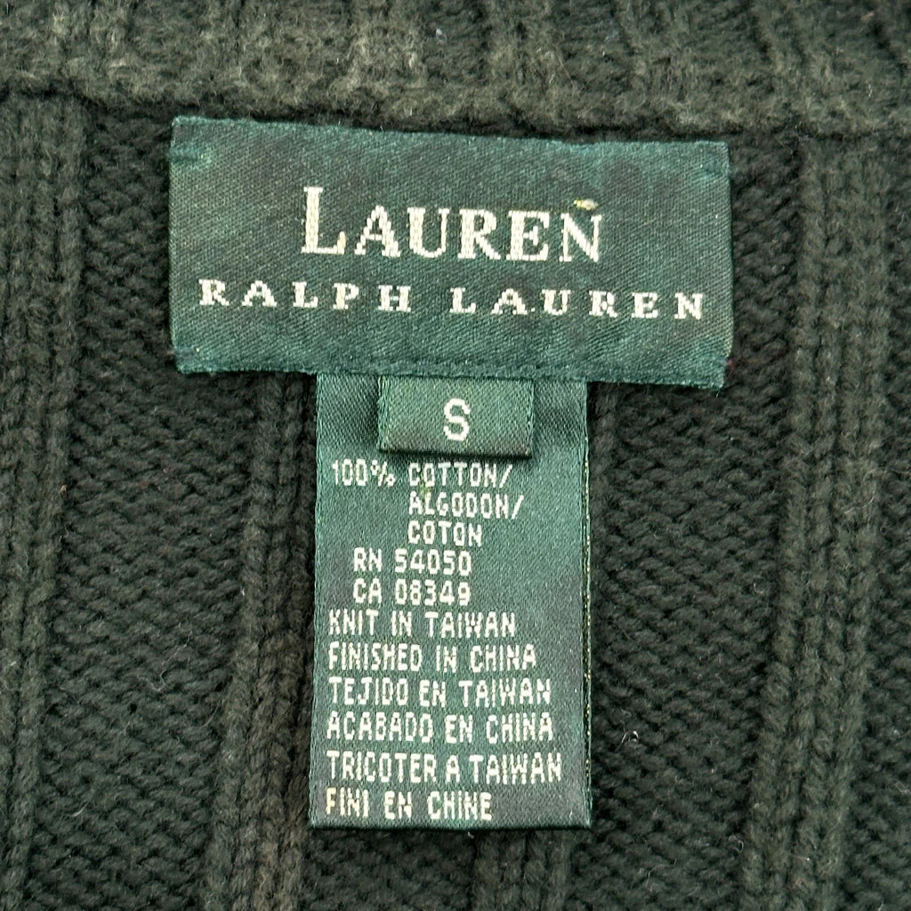 Ralph Lauren 1/4 Zip - Small Green Cotton - Image 3