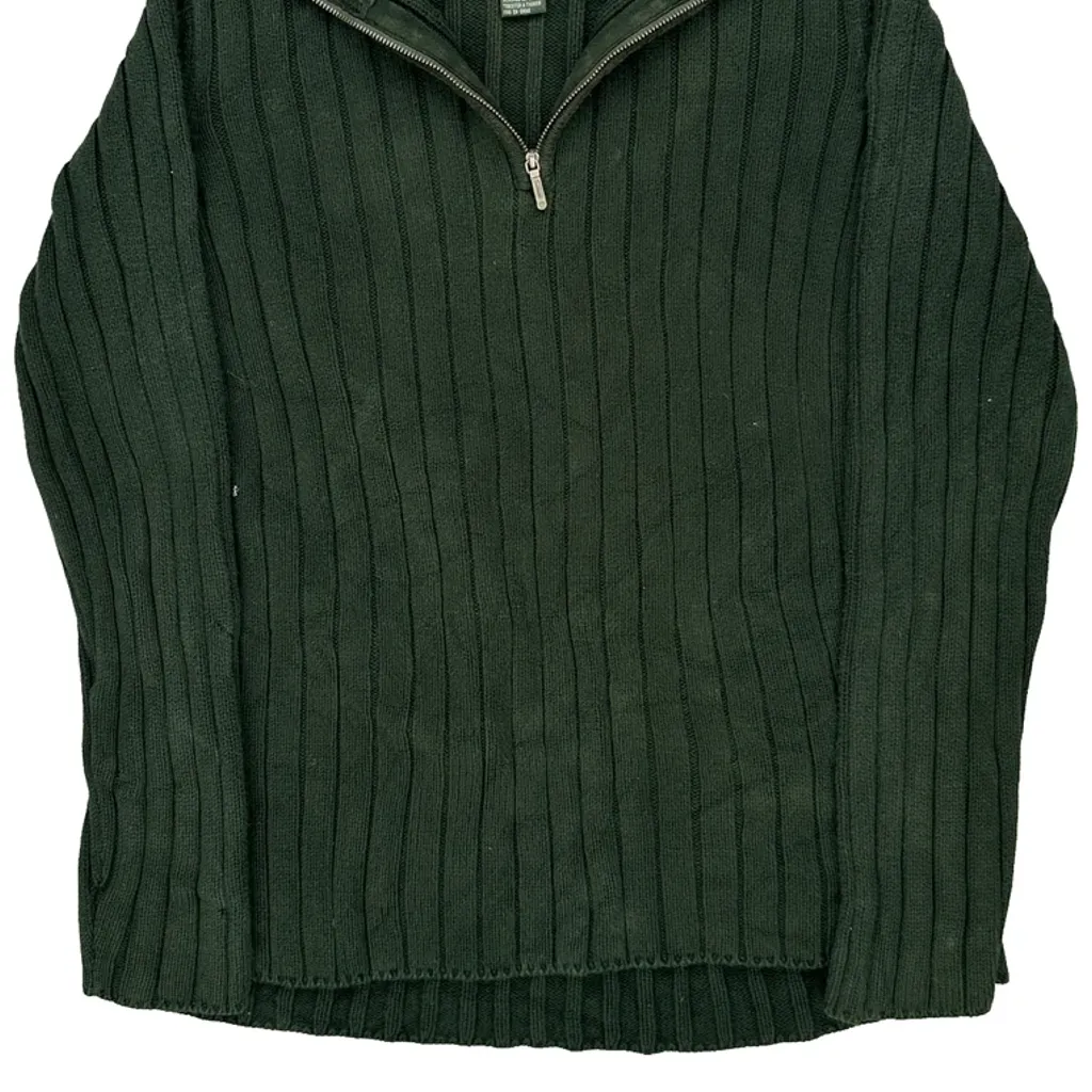 Ralph Lauren 1/4 Zip - Small Green Cotton - Image 5