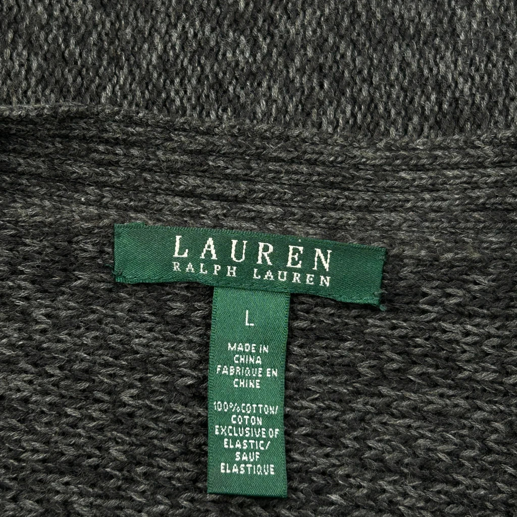 Ralph Lauren Cardigan - Large Grey Cotton - Image 3